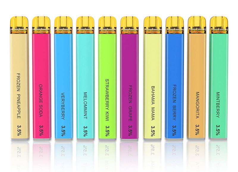 រោងចក្រផ្គត់ផ្គង់ បារីអេឡិចត្រូនិច 800 ប៉ាវ 500mAh 3.5ml Eliquid Prefilled Disposable Vape Pen (1)